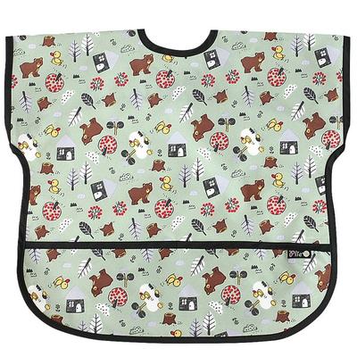 Pli? Infant Waterproof Short-sleeved Bib, 18 Bear Duck, 1 Piece, 1 Piece