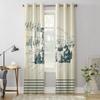Vintage Racing Retro Style Window Curtain Bedroom Living Room Window Drapes Kitchen Decoration Blinds Curtain