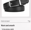 Men's Faux Leather Belt with Automatic Alloy Buckle, Versatile for Suits and Jeans