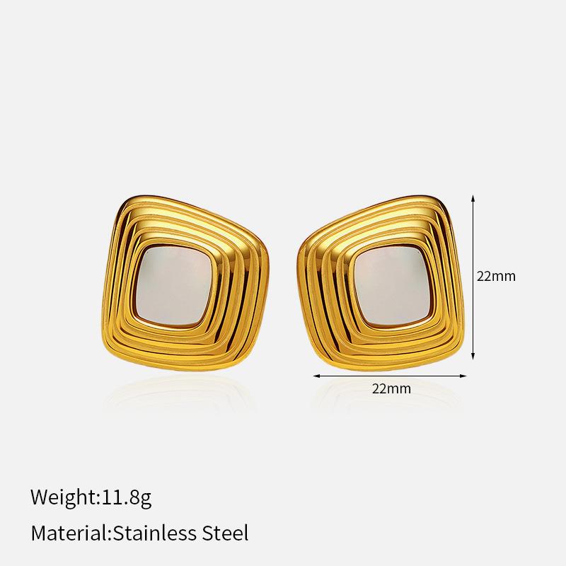 Europe United States Hot New Luxury High-End Stainless Steel Geometric Shape Earrings Multi-Style Fashion Hoop Earings