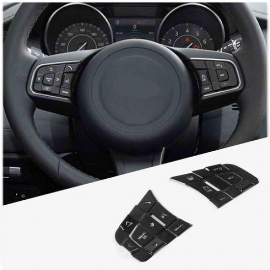 Steering Wheel Button Cover Trim Sticker For Jaguar XE XF F-PACE E-PACE F-TYPE