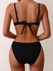 2025 Modern Cross-back Hard Cup Bikini: European & American Style Sexy Split Swimwear