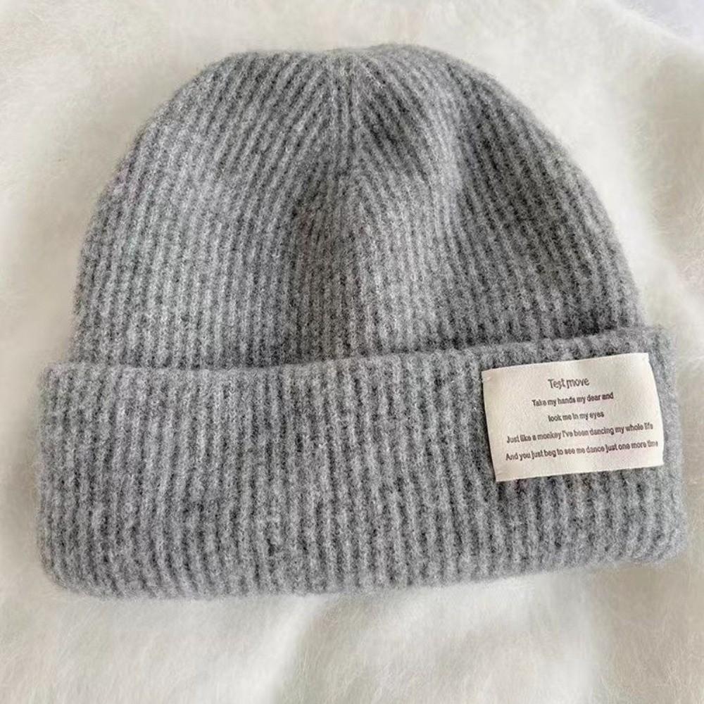 Windproof Beanie Cap Solid Color Crochet Bonnet Hat Fashion Winter Knitted Hat