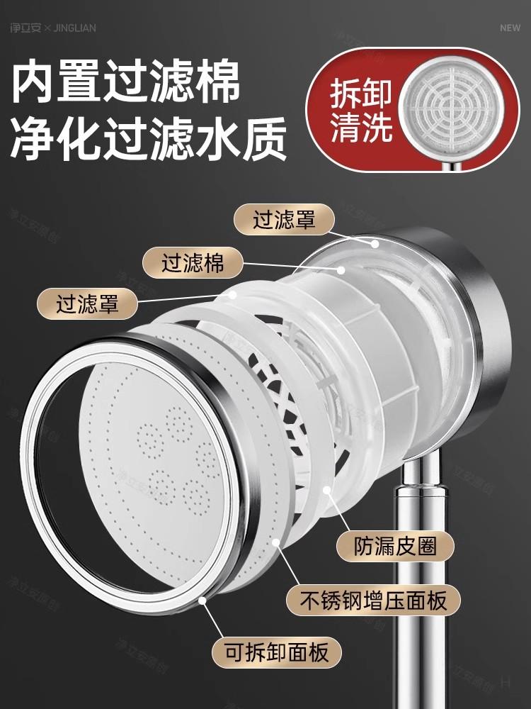 New Stainless Steel 304 Bathroom Handheld Shower Head High Pressure Water Saving Sprayer Nozzle Supercharged Rainfall Modes