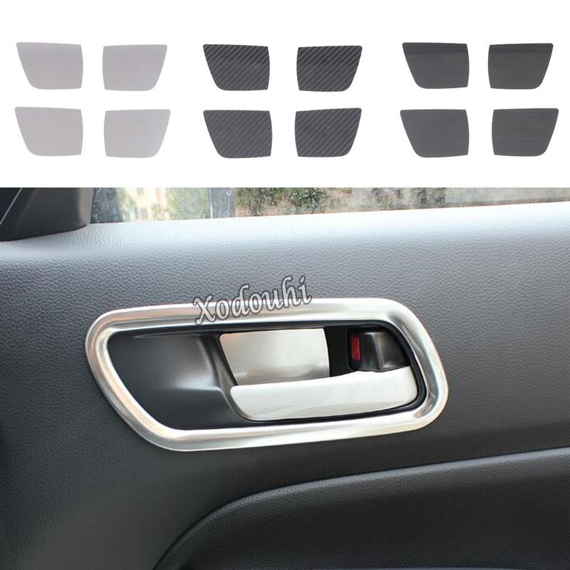 Steel Armrest Inner Door Bowl Sticker Cover Handle Trim Auto Interior Accessories For Honda Fit Jazz     2024