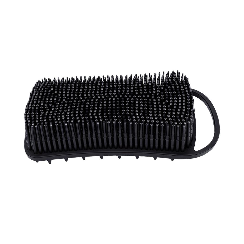 Silicone Body Scrubber Rectangular Gentle Massage Exfoliating Silicone Bath Brush with Hanging Hole