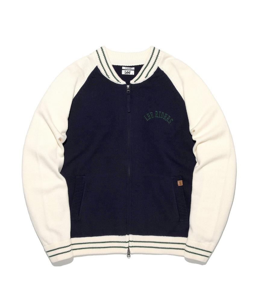 Lee Riders Zip-Up Knit Cardigan Navy