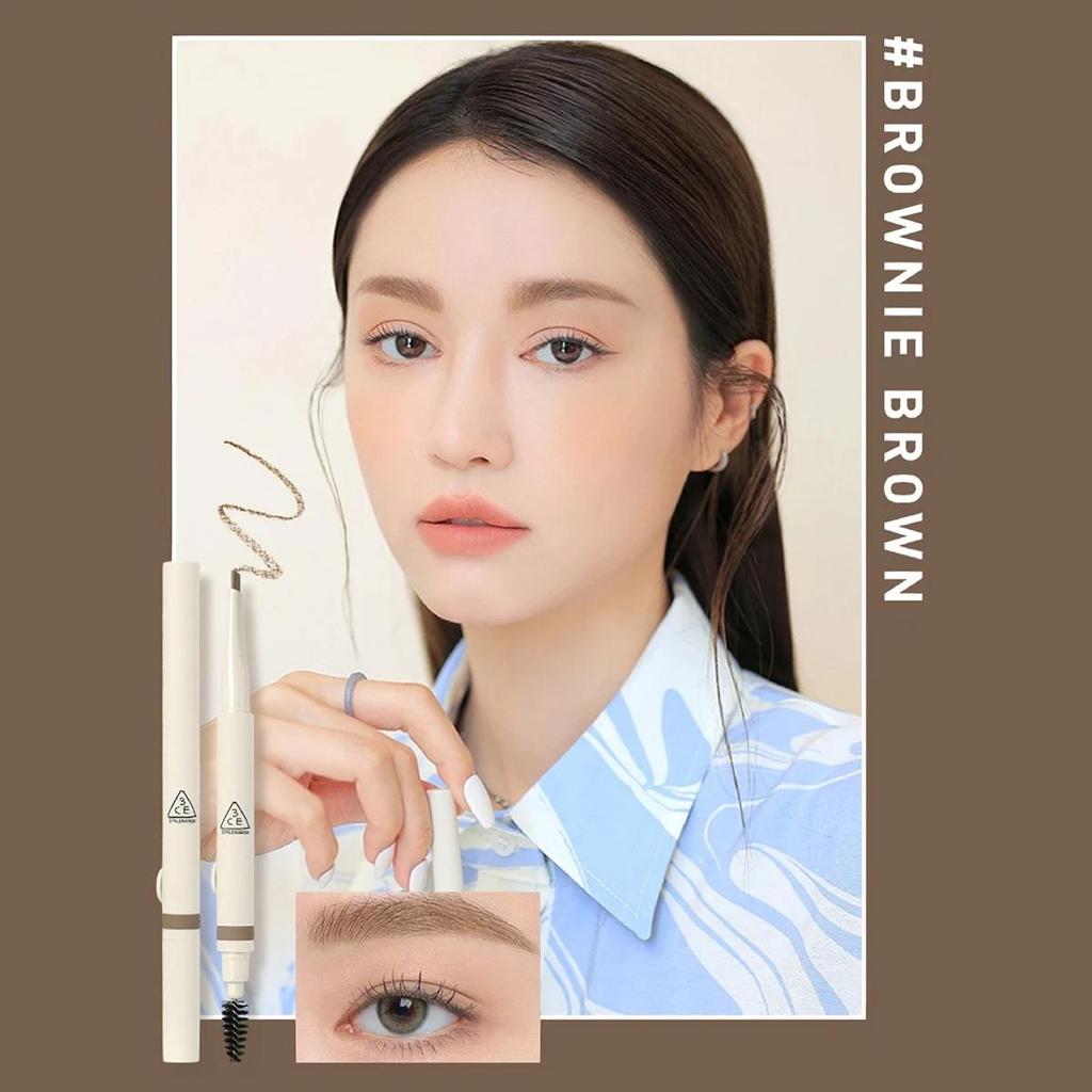 3ce Easy Brow Pencil,Natural-Looking Color,Precise Brow Shaping,Smooth Gliding Texture,Fine Tip Precision,K-Beauty,Korean Makeup