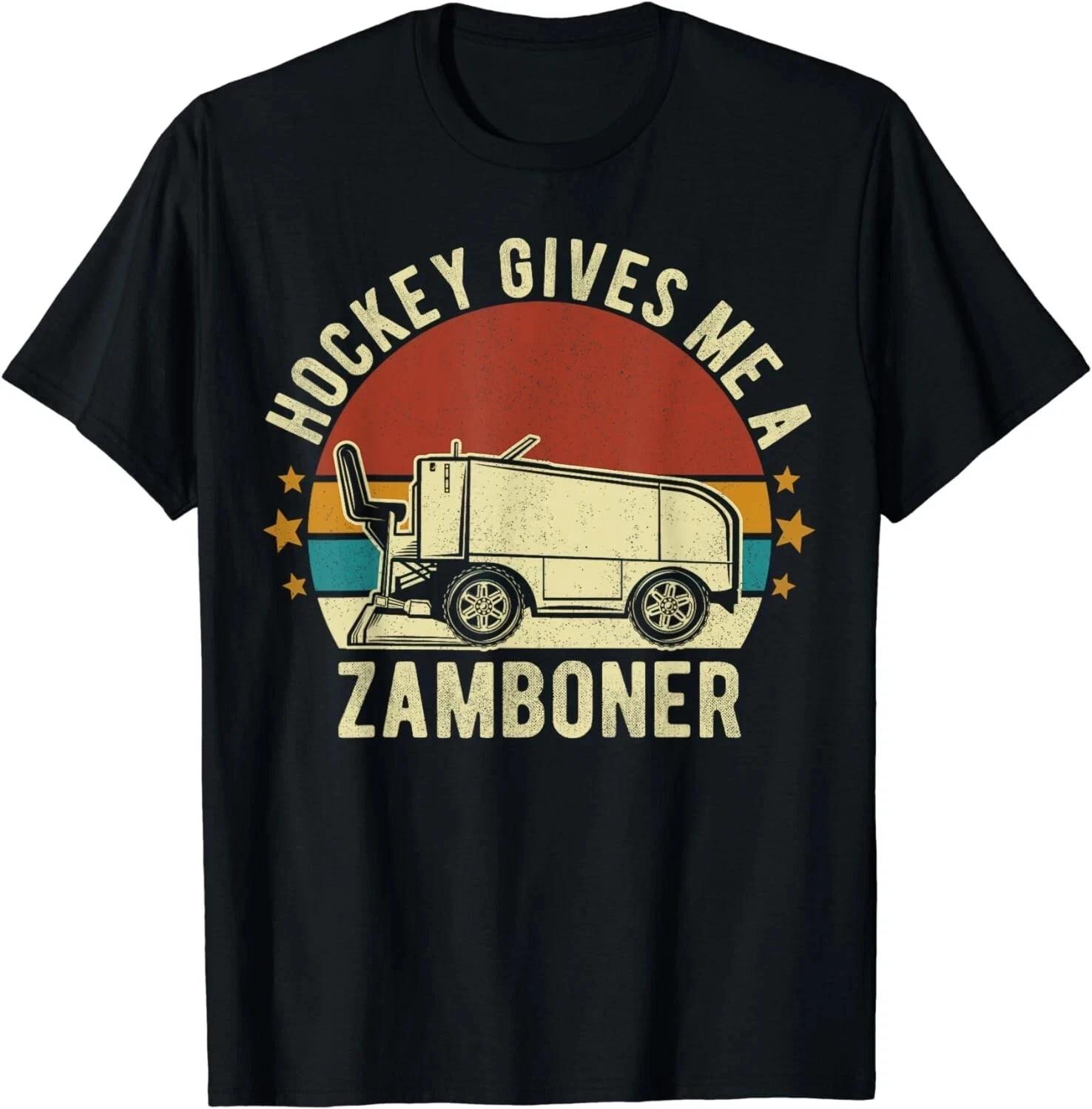 Hockey Gives Me A Zamboner Funny Hockey Fan Mens Gift Unisex T-Shirt M