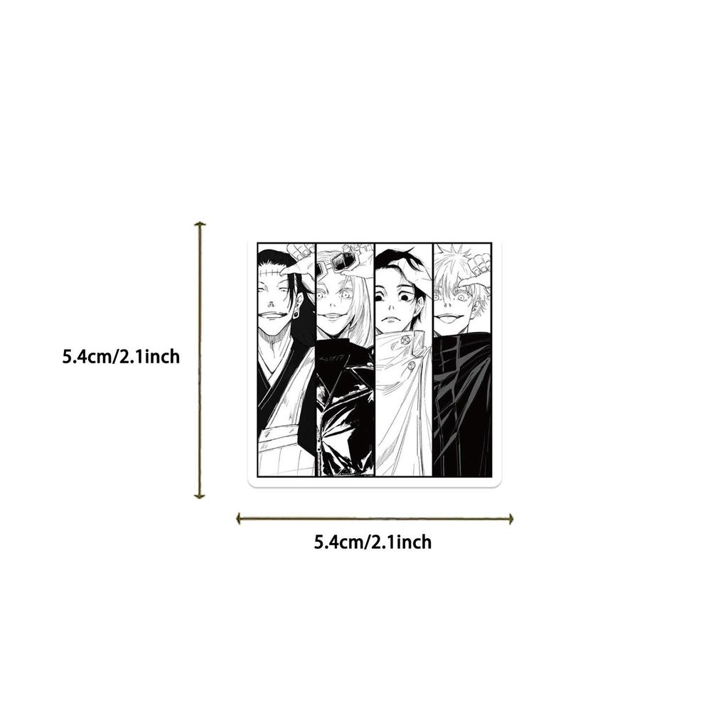 50PCS Anime Jujutsu Kaisen Stickers Black and White Style Graffiti Decals DIY Car Phone Laptop Skateboard Cool Sticker Toy