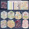 PET 3D Landscape Stickers 8/10 Scene 20 Sheets Large Style Visual Stacking Sticker Cartoon Town 5.0 6.0 7.0 Cabin Scene Stickers