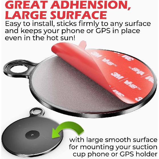 Dashboard Pad Mounting Disk for Suction Cup Mount - 3M Dashboard Sticky Pad for Car Phone Holder - Ultra Sticky Adhesive Replacement Disc for Garmin