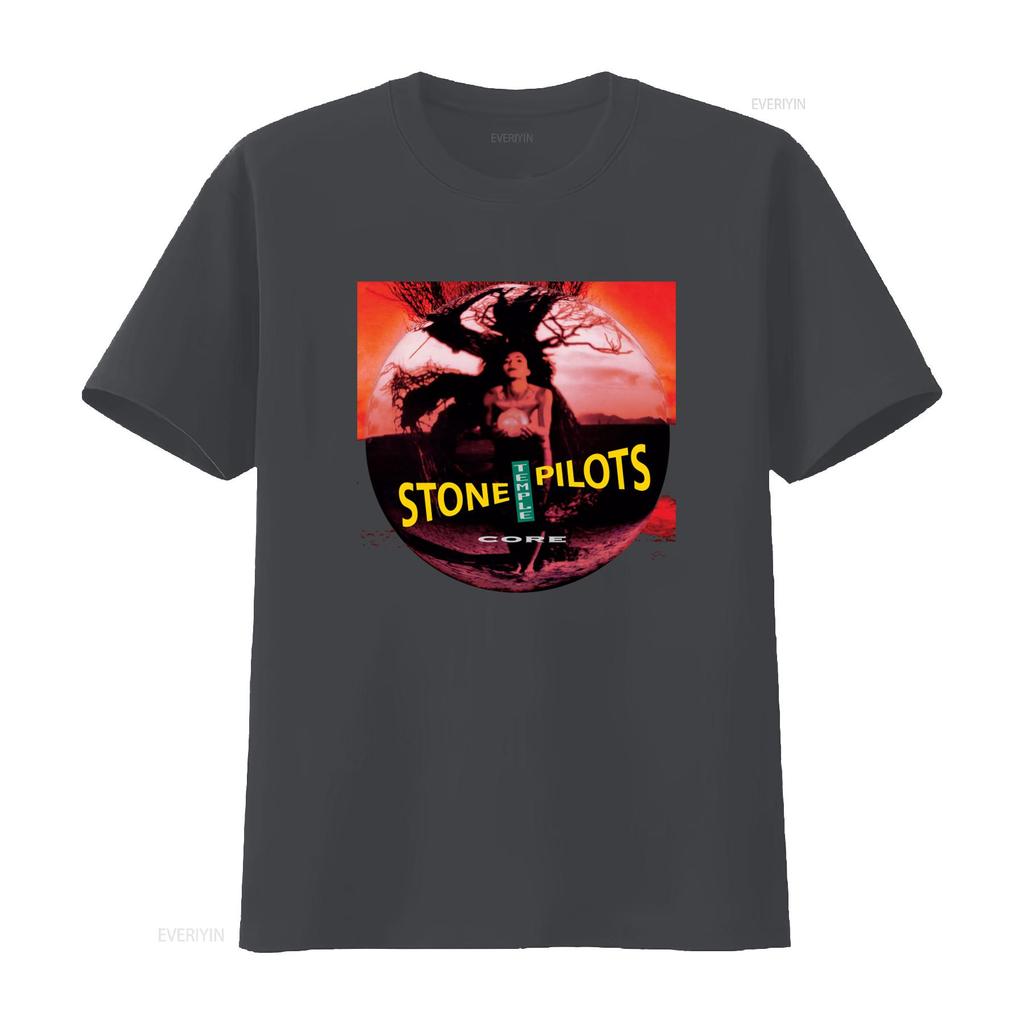 Cotton T Shirt Core Stone Temple Pilots Album Dean DeLeo Robert Band Merch Vintage Washed Homme Breathable Versatile Stretched
