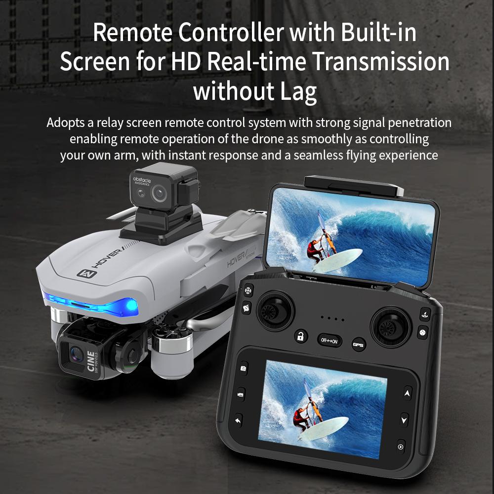 New X40 Max Drone 4K Professional HD Camera 3-Axis Gimbal Aerial 4.5-Inch Large Screen Obstacle Avoidance GPS Security FPV Drone
