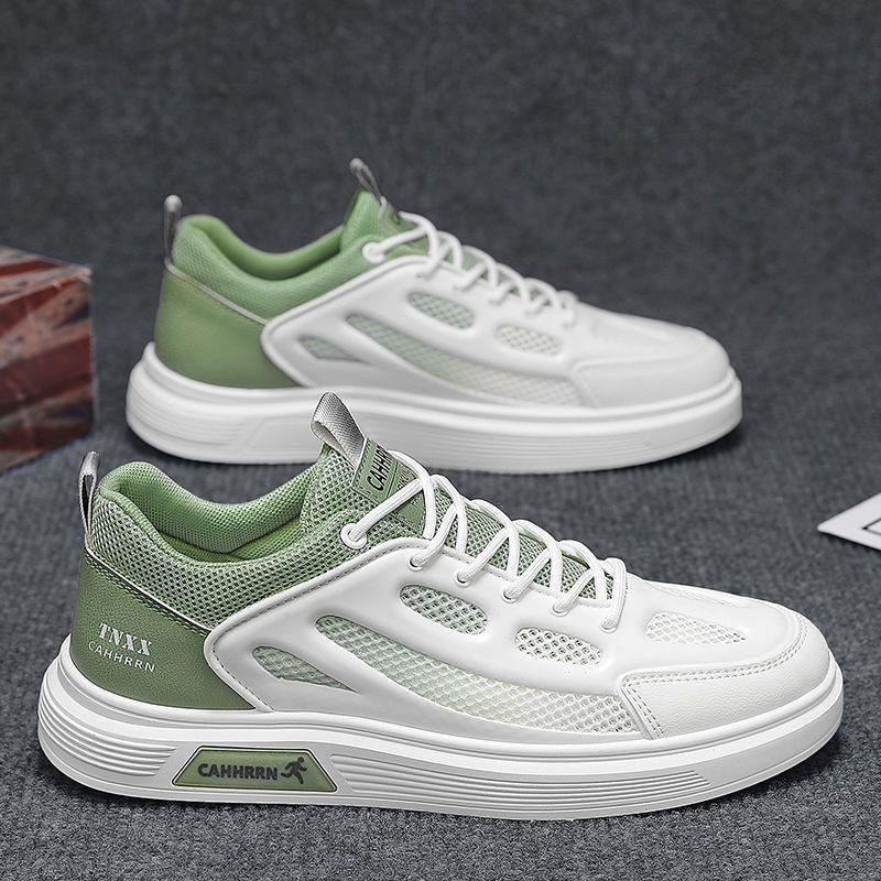 Herrenschuhe 2025 Neue Sommer Atmungsaktive Freizeit Sport Kleine Weiße Schuhe Herren All Match Student Netzoberfläche Board Schuhe Herren