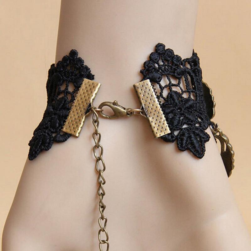 Collares Sexy Gothic Chokers  Black Lace Neck Choker Necklace