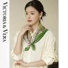 VICTORIA&VERA Floral Mulberry Silk Scarf