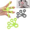 2pcs Portable Silicone Finger Stretcher High Elasticity Five Fingers Stretch Band for Guitarist Green Grey 8.8lb