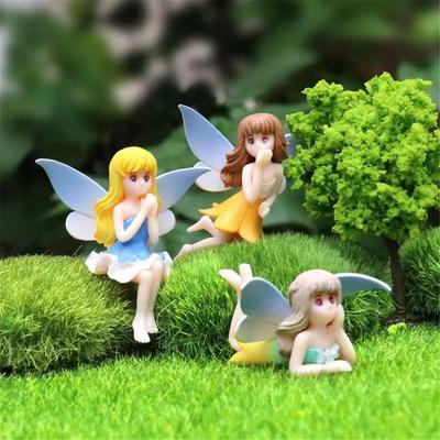 Blumen Fee Elf Figur Ornament Dekoration PVC Handwerk Miniaturfigur Winzig Für Garten Mikro Landschaft Topfpflanzen Dekor Zubehör
