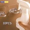 10pcs Multifunctional Wall-Mounted Round Hooks Free Punching Seamless Paste Storage Rack Kitchen Bathroom Household Ring Hange