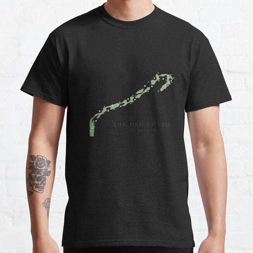 HOT! The Old Course St. Andrews Golf Course Graphic Map T-Shirt, Best Gift S