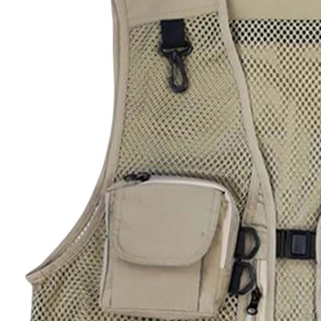 Gilet da Pesca a Mosca con Tasche Multiple Fotografia Gilet Utility Rimovibile Cappotto Capospalla per