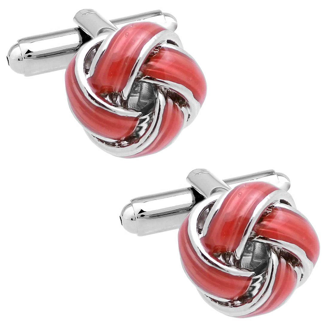 Cufflink specialty store CUFF Clear Red Knot Cufflinks Cufflinks n00629