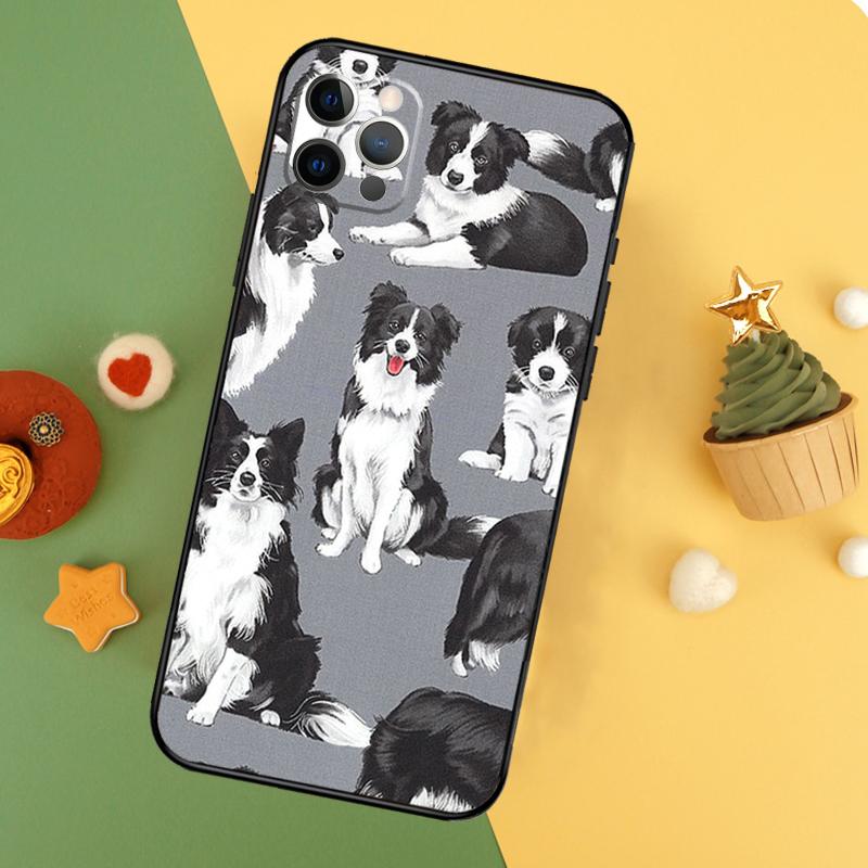 Border Collie Aquarell Handyhülle Für iPhone 17 16 14 13 12 11 15 Pro Max 12 13 Mini 16E 17 Air Stoßfeste Hülle