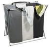 Three-Compartment Textile Laundry Basket 118 L