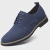 Men's Frosted Leather Lace-Up Casual Round Toe Shoes - Plus Size Available