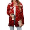 Women's Christmas Printed Lightweight Cardigan Long Sleeved Casual Loose Thin Fit With Pockets Cardigan Jacket