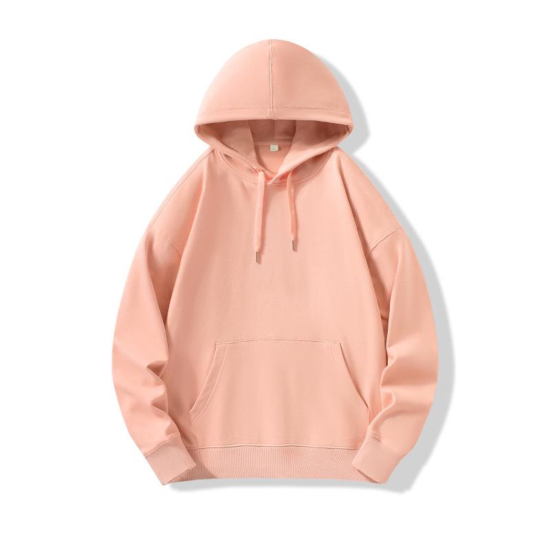 Heavyweight Drop Shoulder Pure Cotton Hooded Sweatshirt with Custom Logo and Printing