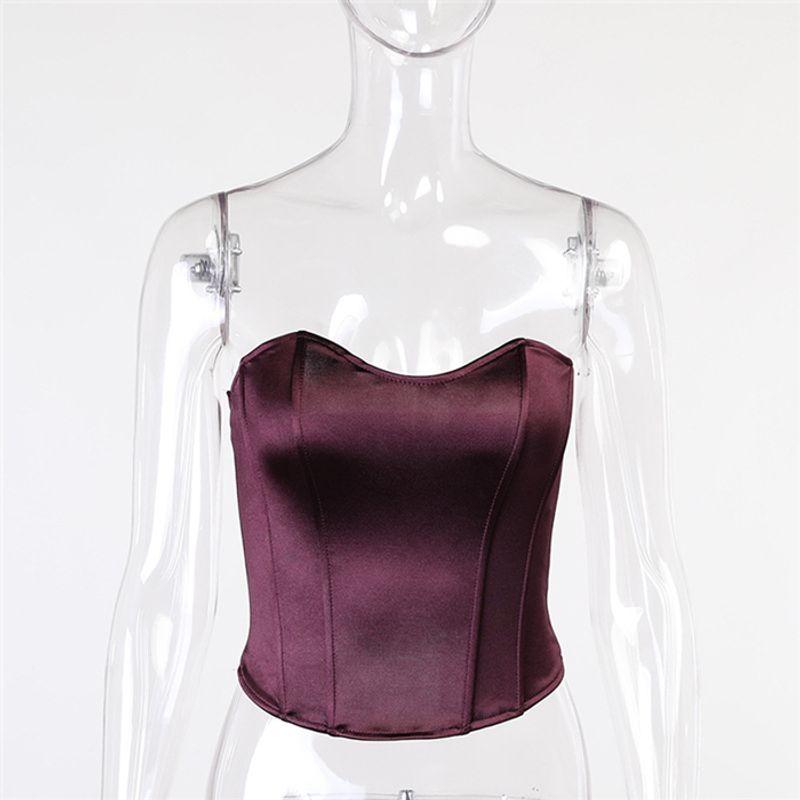 Fashion Outwear Sexy Bandeau Tube Top Short Vest Female Corset Crop Tube Tank Top Women