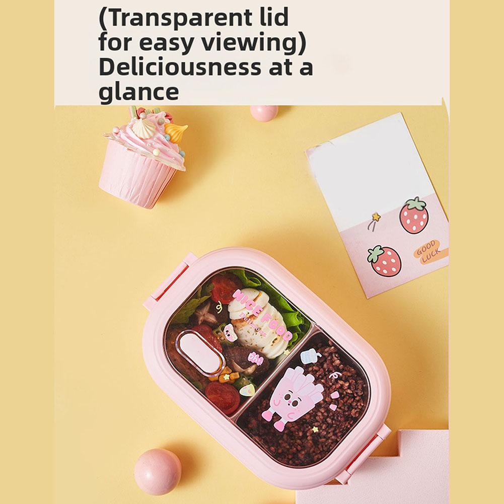 Leak Proof Stainless Steel Lunch Box Featuring Thermal Insulation and Removable Dividers for Portion Control Food Containers