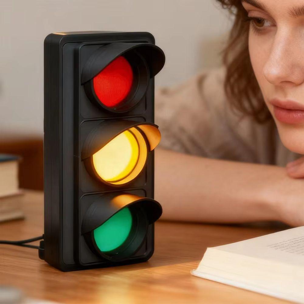 Desktop Sign Traffic Signal Light USB Powered Busy Light Indicator LED Traffic Light Gaming Room