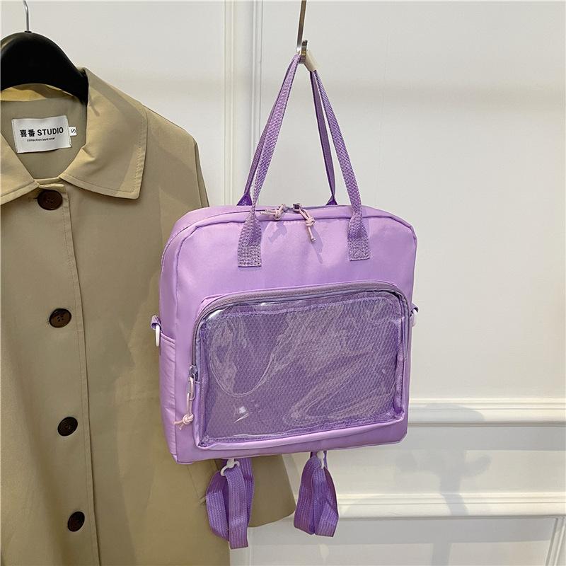 

Large capacity Korean version leisure bag 2025 spring and summer new versatile ins backpack going out make-up bag fashionable women фиолетовый