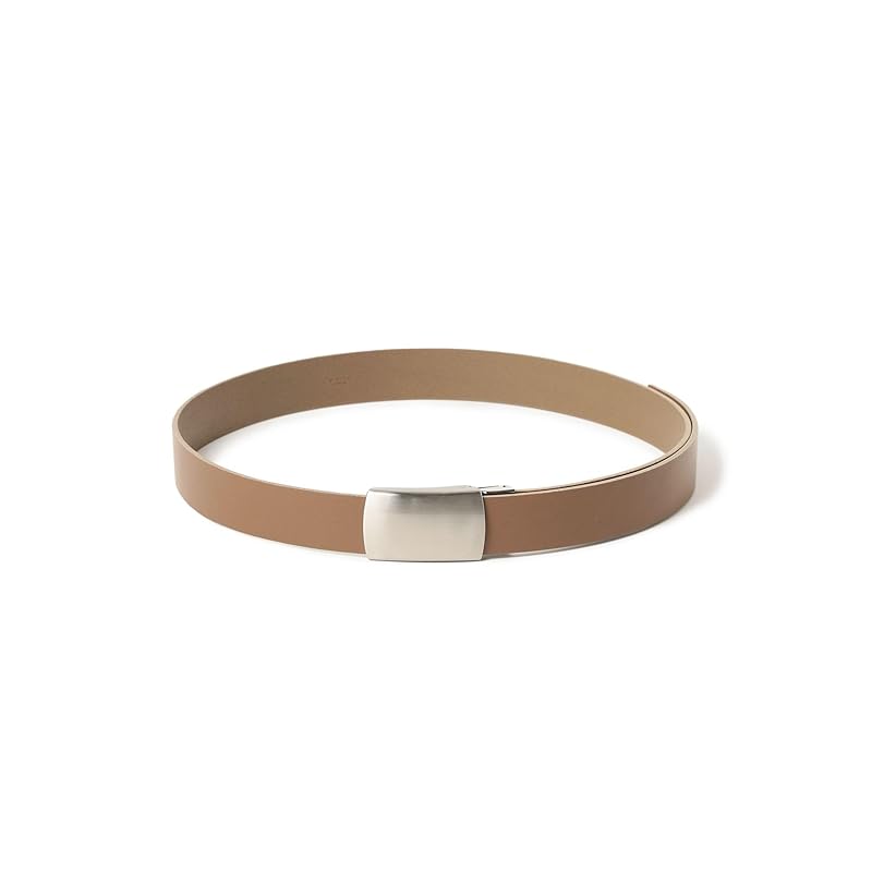 

[Beaming life store by BEAMS] leather belt leather buckle belt men s TAUPE FREE
