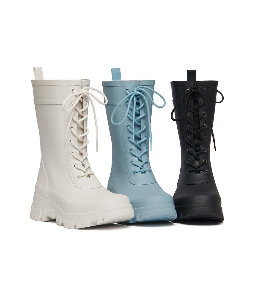 Rockfish Weatherwear Platform Laceup Rain Boots Middle - 3 Colors