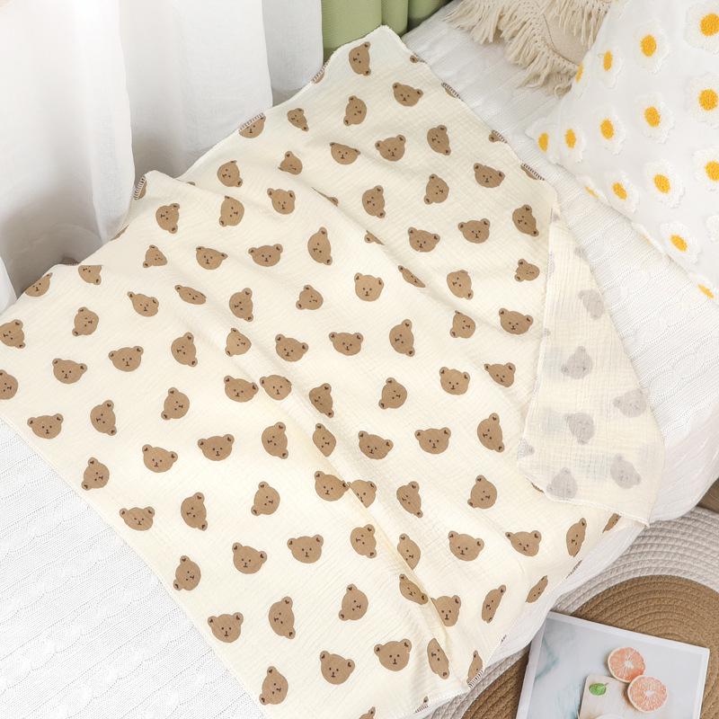 Korean Style Two-Layer Swaddle Blanket for Newborns, Super Absorbent Gauze Bath Towel, Lightweight Summer Design