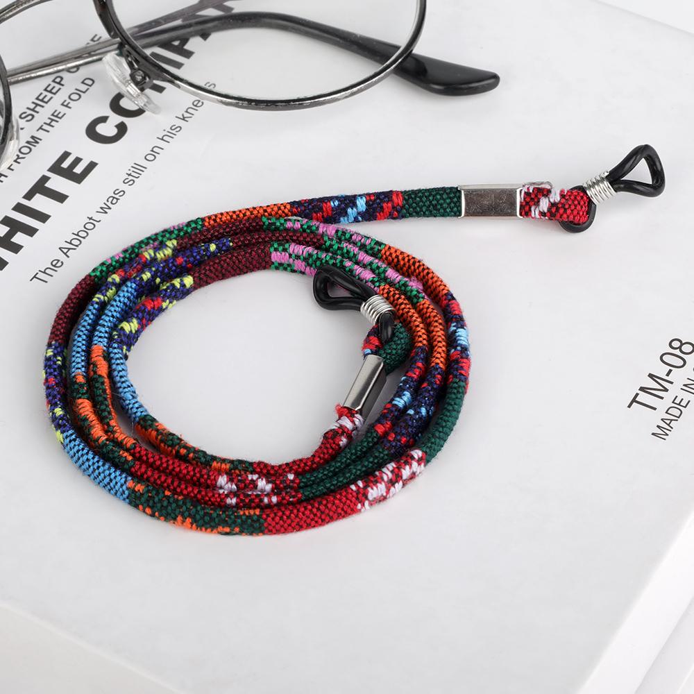 

Y2K Aesthetic Colorful Cotton Eyeglasses Strap Anti-slip Sunglasses Holder Neck Cord Lanyard for Reading Glasses 2 pieces pack