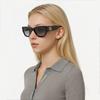 Chanel Classic Double C Logo Irregular Shape Sunglasses Women sunglasses Black CH5507-C622S8