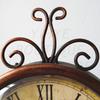 Vintage European Style Iron Clock, Silent Mechanism Creative Tabletop Clock for Living Room Decoration Desk Clocks