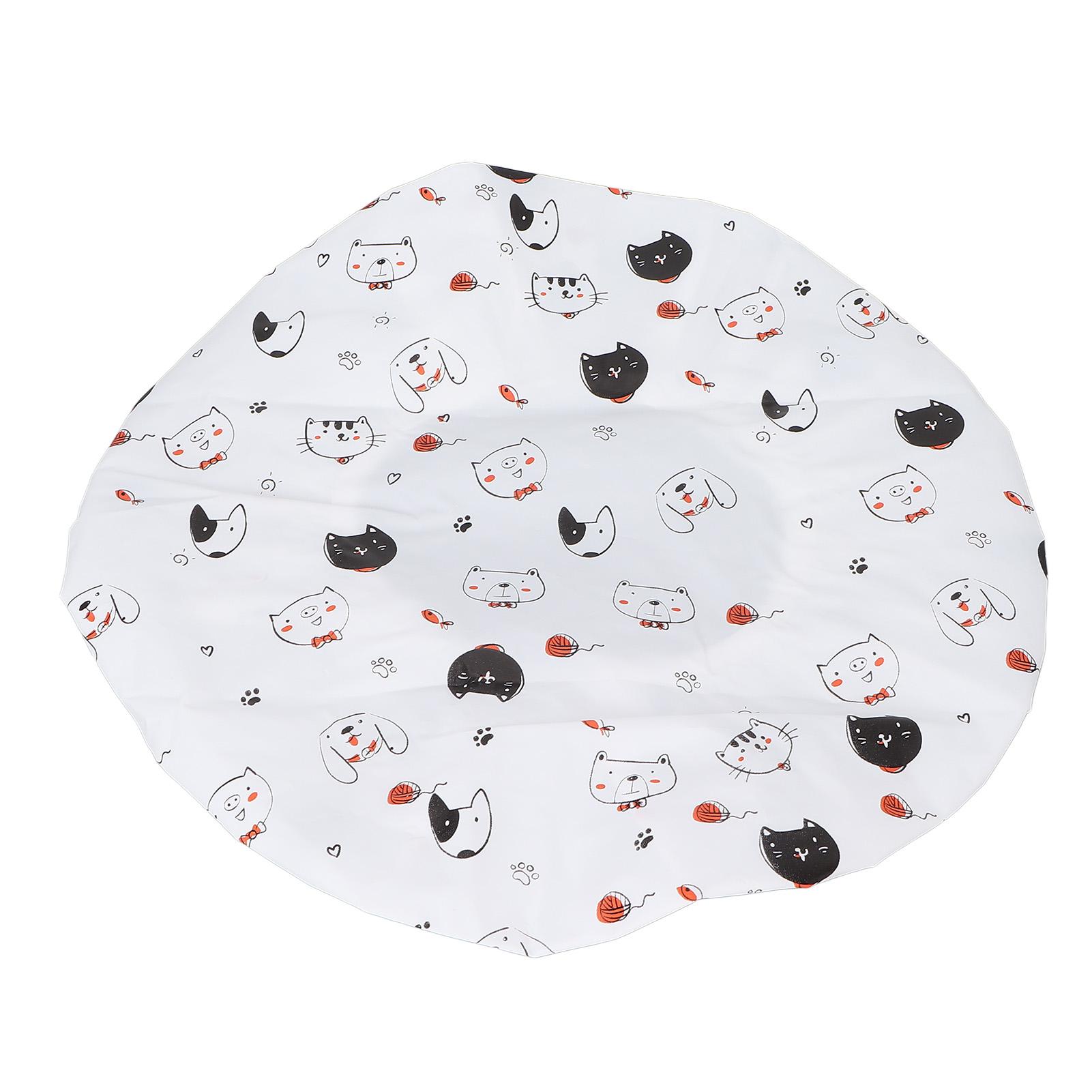 

Шапочка для душа с милым мультяшным рисунком, водонепроницаемая эластичная шапочка для купания волос для салона красоты, спа-салона