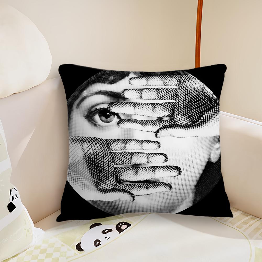 Funny Woman Face Cushion Cover Pillow Case Plush Fabric Soft Double Sided Print Sofa Cushion Cover Throw Pillow Covers