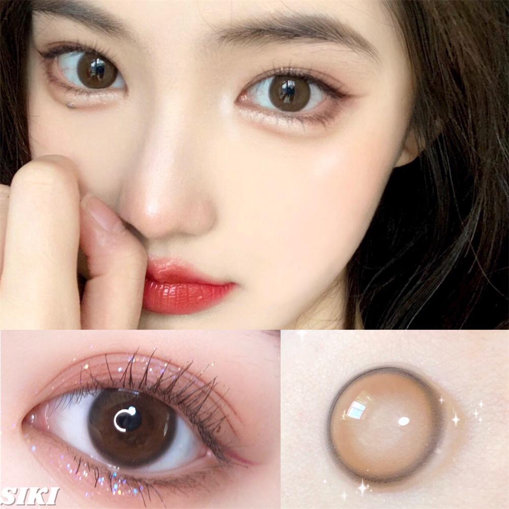 

Мягкие контактные линзы для глаз сладкого винно-коричневого цвета, высококачественные натуральные цветные маленькие красивые линзы для близорукости по рецепту