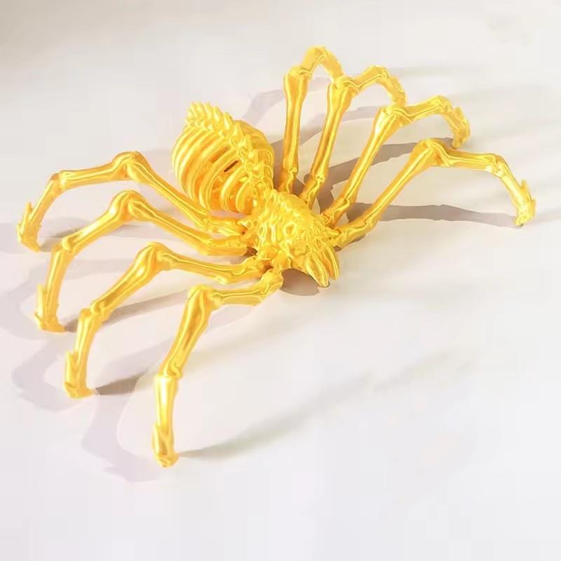 3D-gedruckte einziehbare Spinne bewegliche Gelenke Fidget Simulation drehbar beweglich Büro Schreibtisch Ornament Dekoration Handwerk
