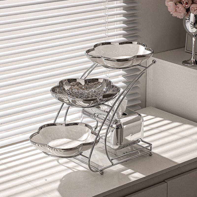 

Andytai Light Luxury 3-Tier Fruit Serving Tray