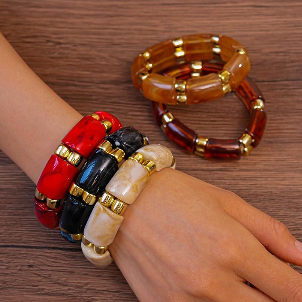 Geometric Exaggerated Bracelet Bohemian Retro Hand Ring Creative Wide Chunky Bangles  Women