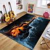Classical Guitar Electric Guitar Bass Area Rug,Carpet Rug for Living Room Bedroom Sofa Doormat Decor,Kid Game Non-slip Floor Mat