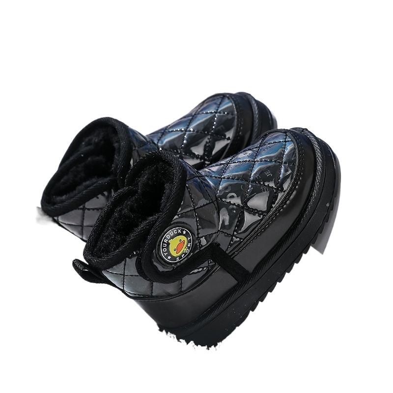 Kleine Gelbe Ente Neue Kinder Schneestiefel Jungen und Mädchen Stiefel Winter Fleece Verdickte Baumwollschuhe Kinder Baby Kurze Stiefel